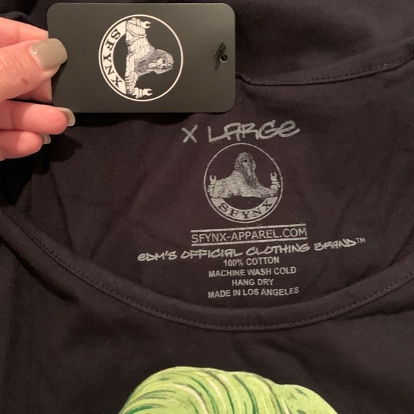 SFYNX "BassJunkie" Men's Rave Tank Top XL NWT Glow in Dark - Picture 4 of 5